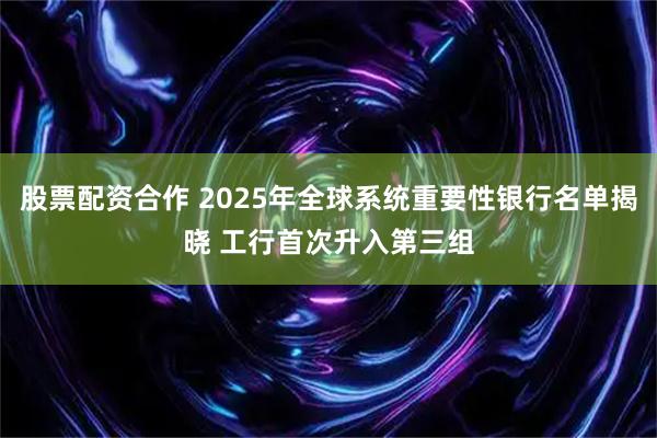 股票配资合作 2025年全球系统重要性银行名单揭晓 工行首次升入第三组